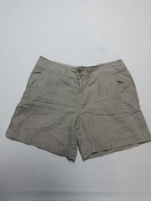 Jones New York Sport Women's Beige Linen Casual Shorts Size 6 Pockets
