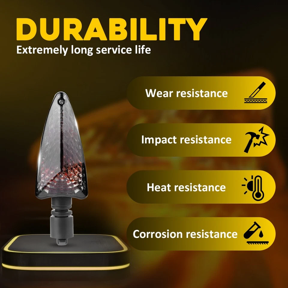 4X Front/Rear LED Turn Signal Light Amber For BMW HP4 S1000R G450X F700GS R1250R - Image 4 of 4