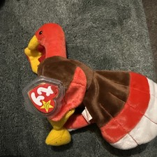 Gobbles Ty Beanie Baby Tag Errors 1996 Turkey Original Retired Rare PVC