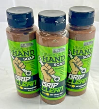 Grip Clean Ultra Heavy Duty Mechanic Hand Soap Lemon Scent 8 oz. Lot Of 3 New