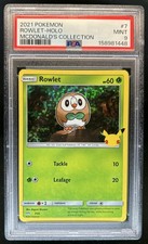 2021 Pokemon McDonald's 25th Anniversary Special Edition Rowlet Foil #7/25 PSA 9