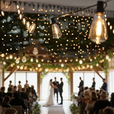 Yescom 200Ft Commercial LED Outdoor String Lights 104 ST38 Edison Bulbs IP44 UL