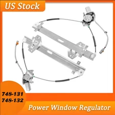 Pair for 2003-2010 Honda Element 4-Door w/ Motor Front Power Window Regulator