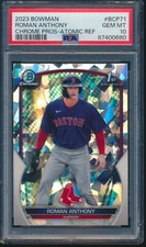 PSA 10 ROMAN ANTHONY 1st 2023 Bowman Chrome ATOMIC REFRACTOR RED SOX RC GEM MINT