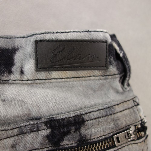 Elan Jeans Womens Small Black Acid Wash Button Fly Zipper Pockets Fits 27x27 - Picture 12 of 14