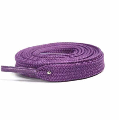 Dark Purple Flat Replacement Shoe Laces Strings Work Boot Sneakers Hiking #5001
