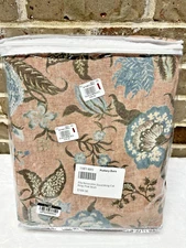 Pottery Barn ELLA REVERSIBLE Duvet Cover King/Cal Floral Cotton Linen NEW