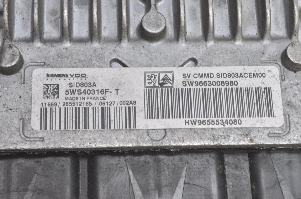 PEUGEOT 607 2.0 HDI 136CV Centralina Motore 9663008980 - Immagine 2 di 4