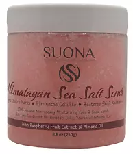 Himalayan Salt Scrub – Non-greasy - Sweet Almond Oil, Raspberry Extract