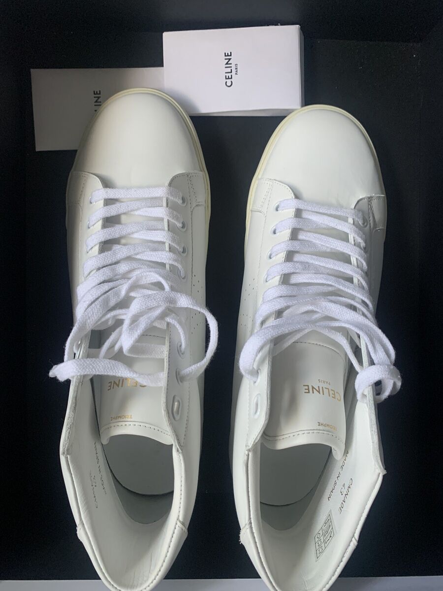 CELINE Mid Lace-Up Sneaker Celine Triomphe TR 01 White | eBay CELINE Mid Lace-Up Sneaker Celine Triomphe TR 01 White | eBay