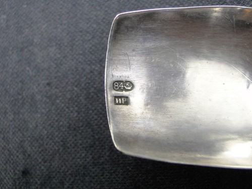 Antike russische 84 Silber Zuckerschaufel Schaufel Gravur Design Hohlgriff Ist-Zustand - Bild 6 von 7