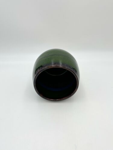 Charlotte Emerald Green Glossy Glazed Well Made Ceramic Plant Pot, 15cm - Picture 3 of 3
