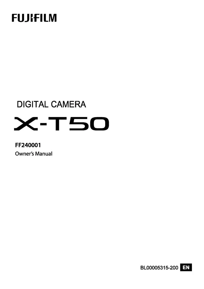 MANUAL DE INSTRUCCIONES IMPRESO FUJIFILM X-T50 GUÍA DEL USUARIO MANUAL 448 PÁGINAS