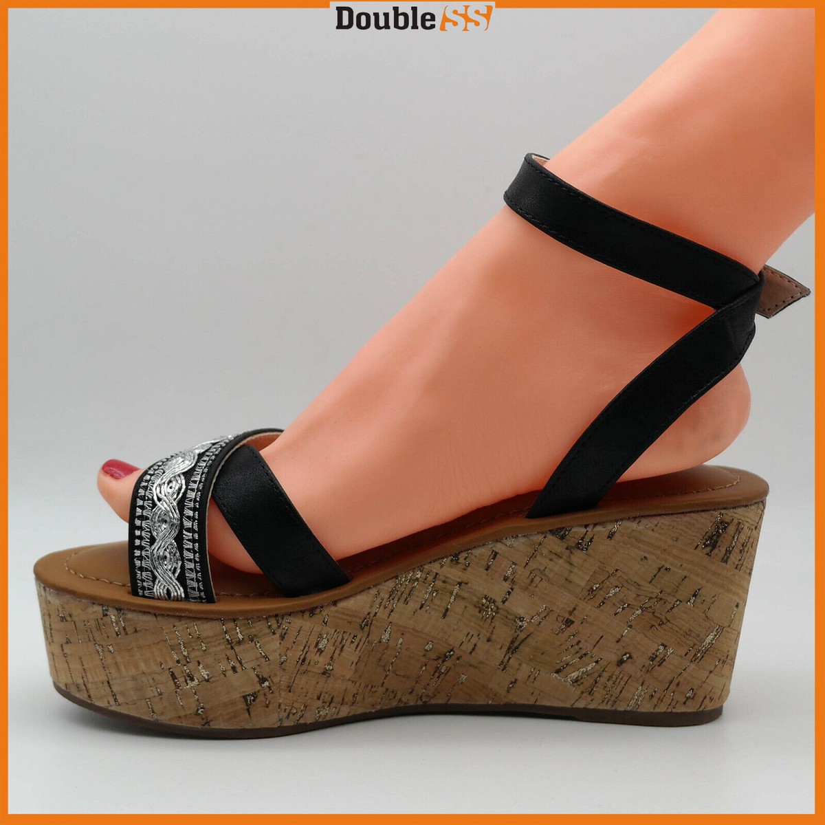 Sughero Scarpe Da Donna Con Alta Zeppa Scarpe Sandali Ciabatte