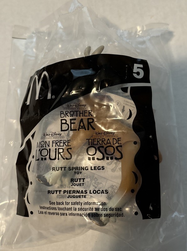 2003 McDonald’s Happy Meal Toy #5 Disney’s Brother Bear Rutt Spring Leg, Opened