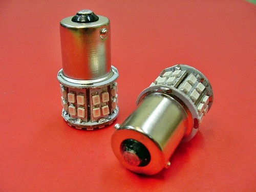 2x Chrysler Dodge Plym Jeep 1156 #89 Red Interior Courtesy LED Light Bulb Lamps - Picture 6 of 12
