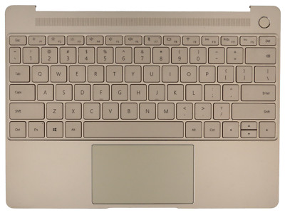 Original Huawei Matebook X WT-W 13N1-1RA0A11 Palmrest Keyboard Gold US Backlit