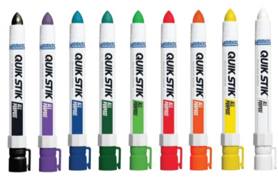 Markal Quik Stik Fast Drying, Permanent, Twist Solid Paint Marker, (12 Pack)