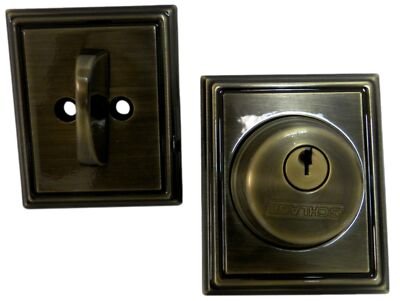 Schlage B60ADD609 Single Cylinder Deadbolt Decorative Addison Rose