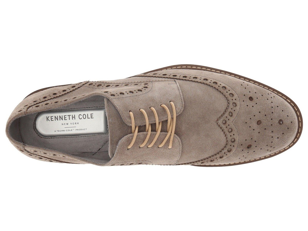 Kenneth Cole‎ Men\'s Beige Leather Lace-up  Shoes Size 11.5 Kenneth Cole Brown Leather Lace Up Square Toe | Mercari main image 2
