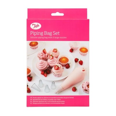 TALA SILICONE PIPING BAG LARGE NOZZLE SET UK