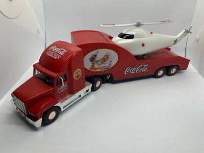 Coca Cola semi-trailer truck with helicopter, brand new, original