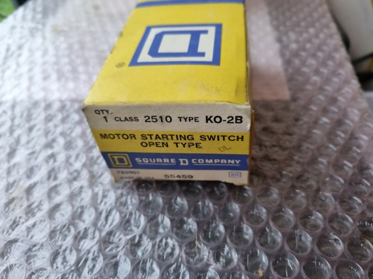 SQUARE D 785901 55459 CLASS 2510 TYPE KO-2B MOTOR STARTING SWITCH