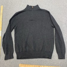 J Crew 1/4 Zip Sweater Men s Large Cotton Cashmere Gray