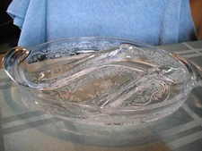 Fostoria Crystal "Romance" 3 Section Divided Relish Dish
