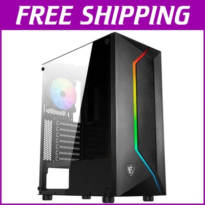 Mid-Tower PC Gaming Case with RGB Features & Liquid Cooling Support - MSI Model