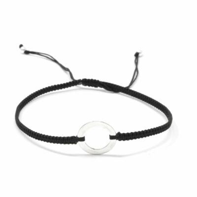 Damen Armband Geflochten Kreis Echt 925 Sterlingsilber Ring Circle O Symbol