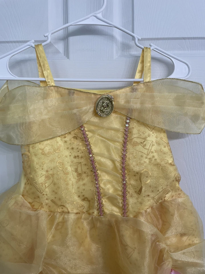 Niña Disney Princesa Bella La Bella y la Bestia Vestido Disfraz Talla 7/8 y Enagua Foto 2 de 4