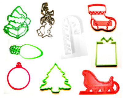 HOW THE GRINCH STOLE CHRISTMAS DR SEUSS MOVIE SET OF 9 COOKIE CUTTER USA PR1119