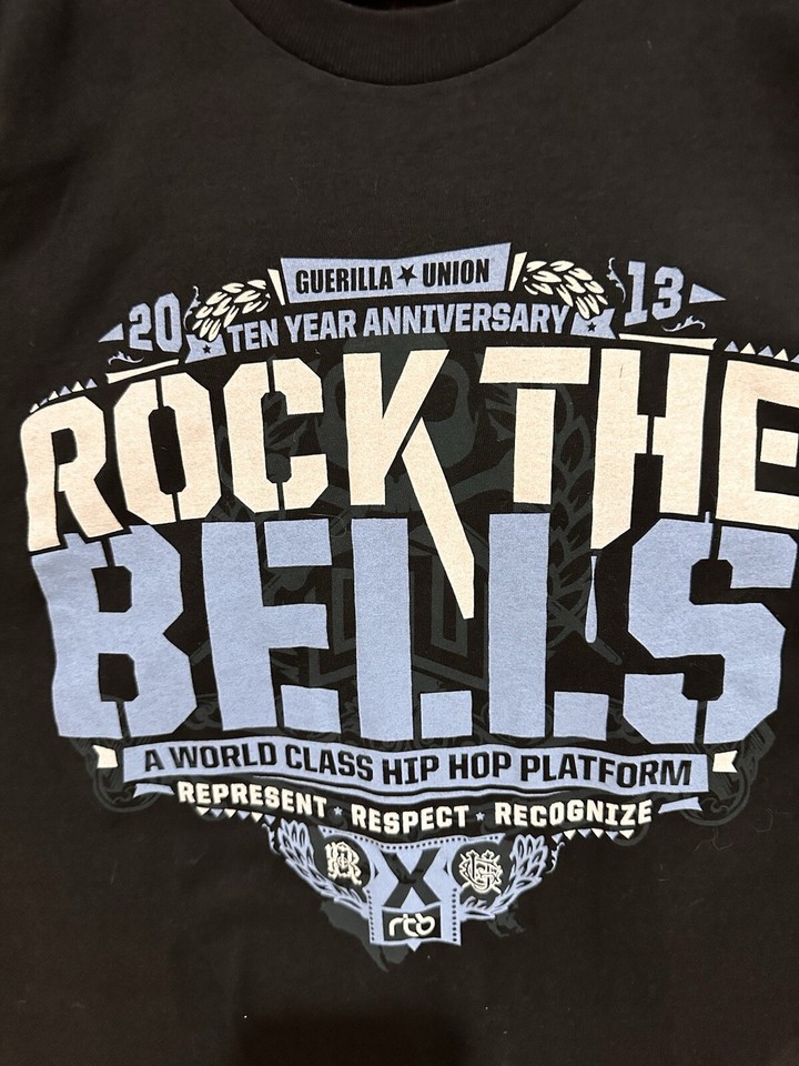 Rock The Bells 2013 Hip Hop Festival Black XL Men’s TShirt Wu Tang
