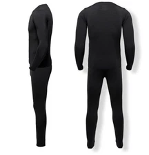 Men’s Fleece Thermal Underwear Set Long Johns Base Layer for Ski Running Cycling