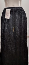 Vintage 90s 80s New Wave Goth Black Velvet Crush Skirt Witchy Broomstick M NEW