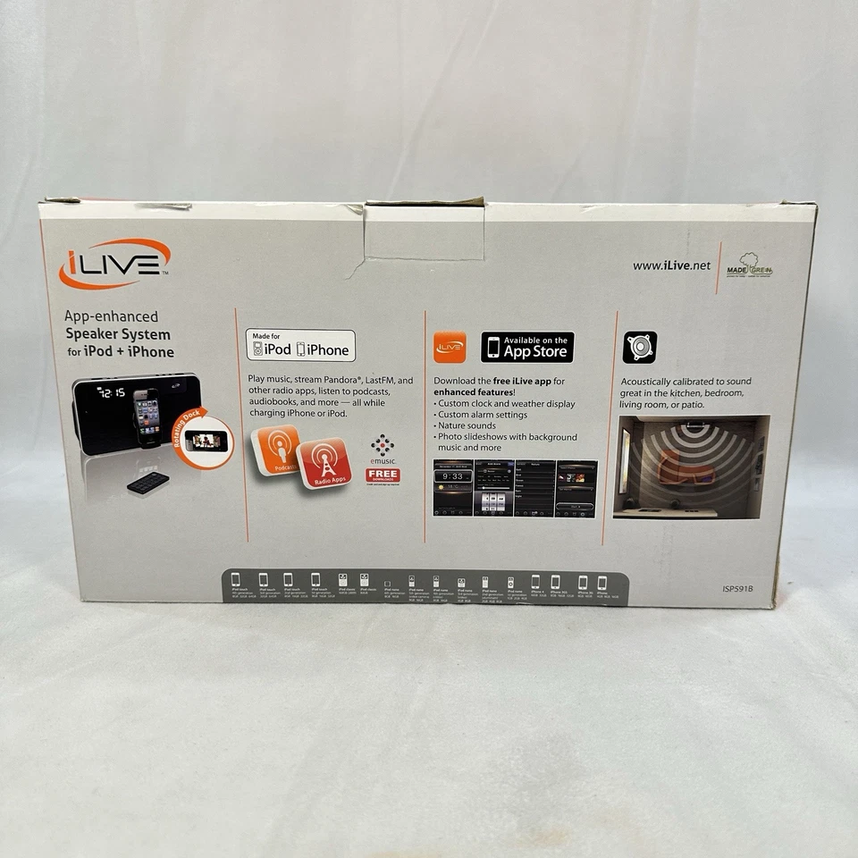 iLive ISP591B iPod iPhone Audio Speaker Dock App Enhanced - Image 4 of 4