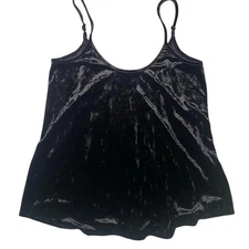 APT. 9 Black Velvet Tank Top Cami Sleeveless XS Extra Small