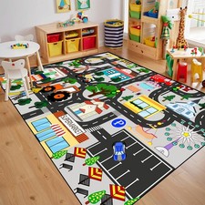 Kids Carpet for Bedroom - Car Rug for Kids 3x5 Feet, Educational Traffic Carpet