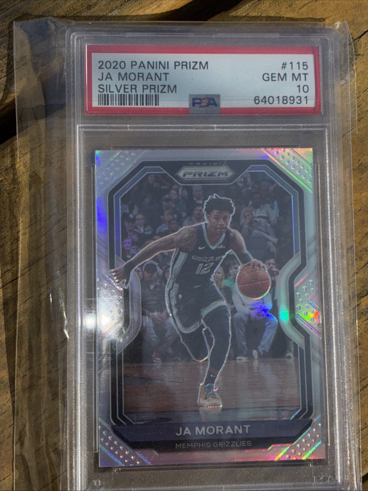 Ja Morant 2020 Panini Prizm #115 Memphis Grizzlies Silver Prizm PSA 10 GEM MINT