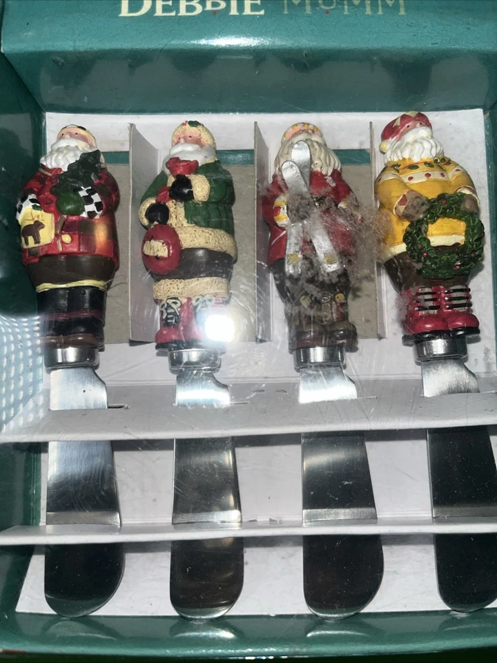 Esparcidores de queso de colección 8 cuchillos de acero inoxidable para golfistas y fiesta de Papá Noel Foto 3 de 4