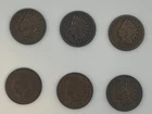 Lot Of (6) Indian Head Cents/Pennies (1891, 1892, 1893, 1895, 1896, 1897)