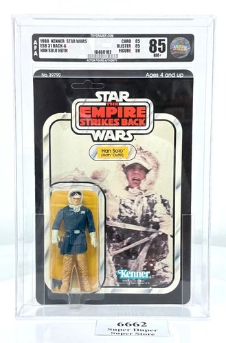 AFA 85 NM+ Star Wars - Empire Strikes Back - 31 Back - Han Solo Hoth Outfit 1980