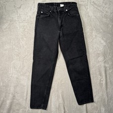 VTG Levi  s 550 Relaxed Fit Tapered Leg Black Denim Orange Jeans 29x30 USA 1994