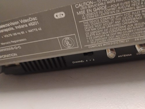 RCA Selectavision SGT-250 CED Video Disc Player - Powers On READ - Picture 12 of 15