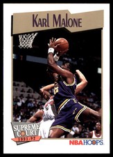 Karl Malone 1991-92 Hoops #499 Utah Jazz AutographDen