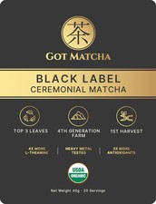 GOT MATCHA BLACK LABEL Japanese Organic Ceremonial Matcha Green Tea Powder 40 GM