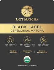 GOT MATCHA BLACK LABEL Japanese Organic Ceremonial Matcha Green Tea Powder 40 GM