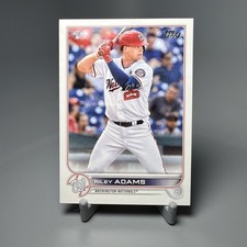 Riley Adams Nationals 2022 Topps Series 1 Rookie RC Card #158. rookie card picture