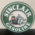 VINTAGE SINCLAIR MOTOR SERVICE GASOLINE OIL PORCELAIN SIGN